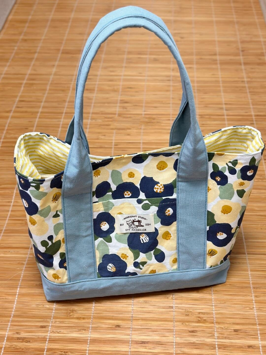Large Canvas Beach Boat Tote Bag Sewing Pattern Easy Beach Bag Pattern with Step by Step Video Tutorial Grocery Bag Sewing Pattern PDF