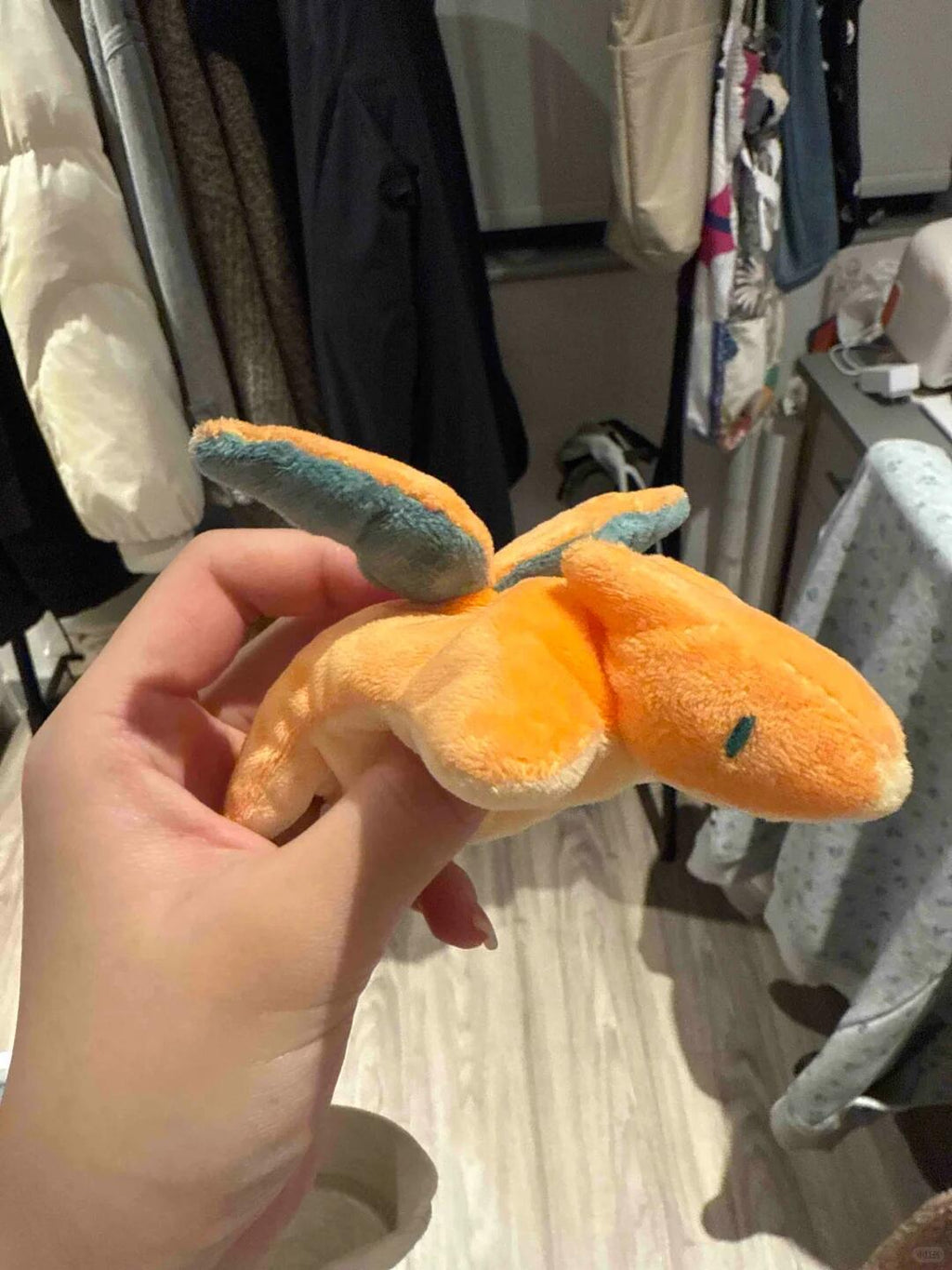 Handmade Charizard Plush Toy, Cute Mini Dragon Pocket Buddy, Soft Pokémon Inspired Gift (Physical product)