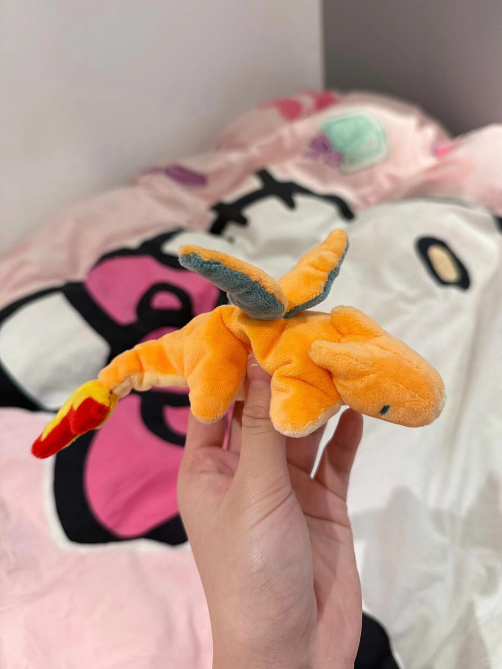 Handmade Charizard Plush Toy, Cute Mini Dragon Pocket Buddy, Soft Pokémon Inspired Gift (Physical product)
