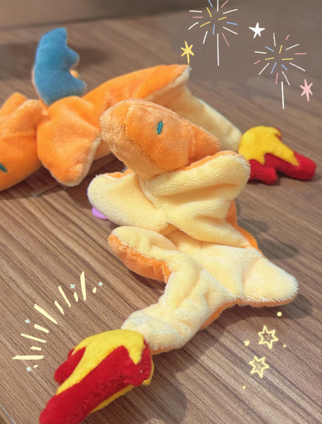 Handmade Charizard Plush Toy, Cute Mini Dragon Pocket Buddy, Soft Pokémon Inspired Gift (Physical product)