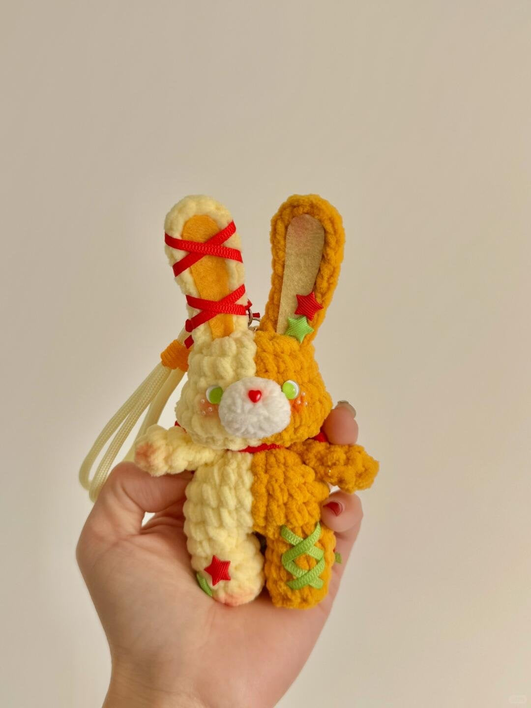 Crochet Amigurumi Pattern | Easter Bunny & Bear Bag Charm Keychain | Velvet Yarn Kawaii Plush PDF