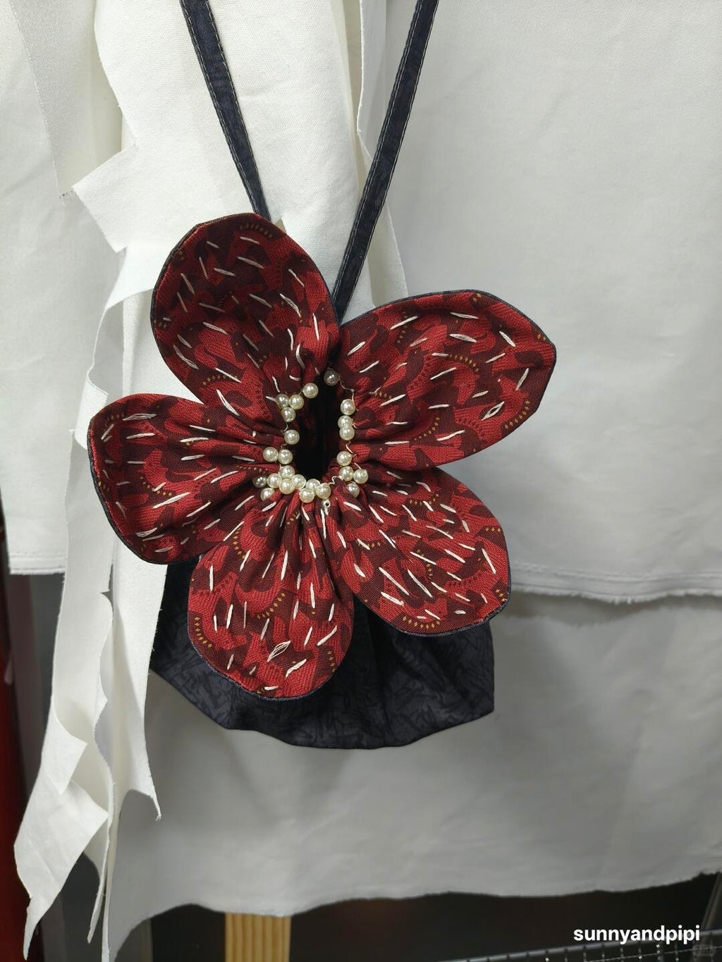Flower Drawstring Bag Sewing Pattern, Petal Purse Pattern, Unique Crossbody Bag Pattern, Floral Shoulder Bag PDF, DIY Bag Pattern, Tutorial