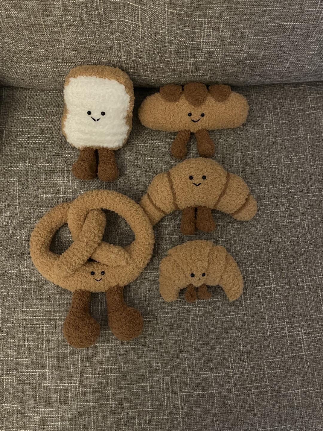 5 Bread and Drink Food Plushie Crochet Pattern | Jellycat Inspired Kawaii Food Amigurumi PDF
