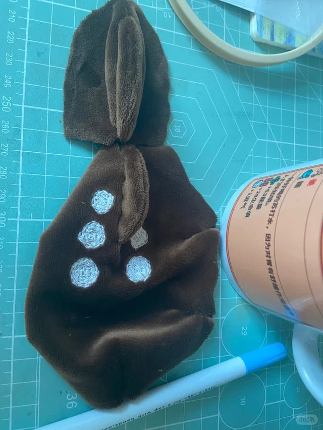Handmade Clodsire plush construction tutorial step