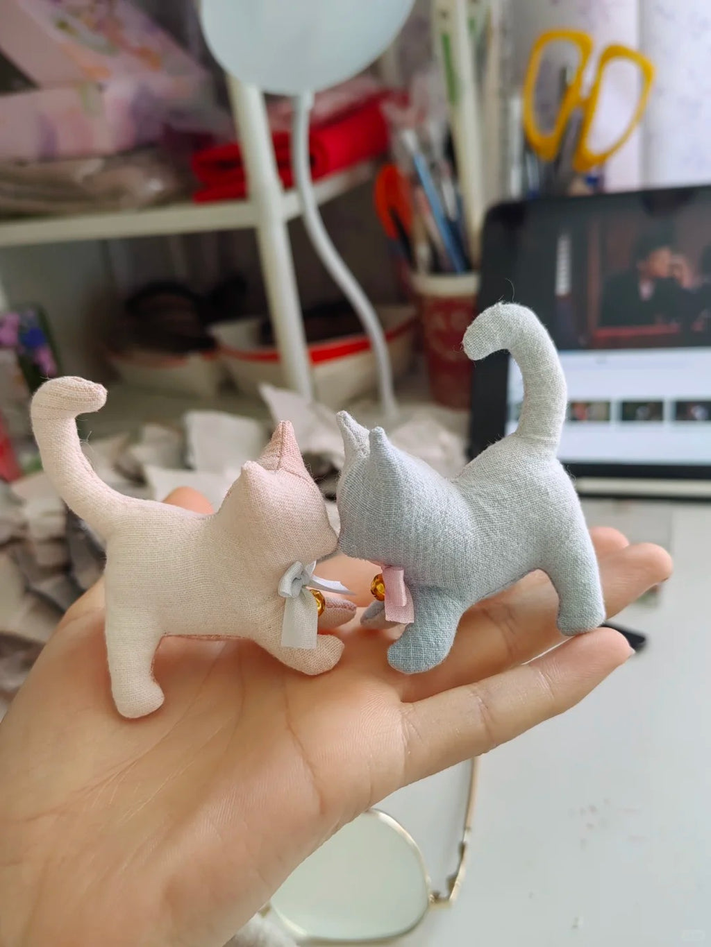 Cat Sewing Pattern PDF Stuffed Plush Cat Tutoria Beginner DIY Soft Toy 2 Size Instant Download