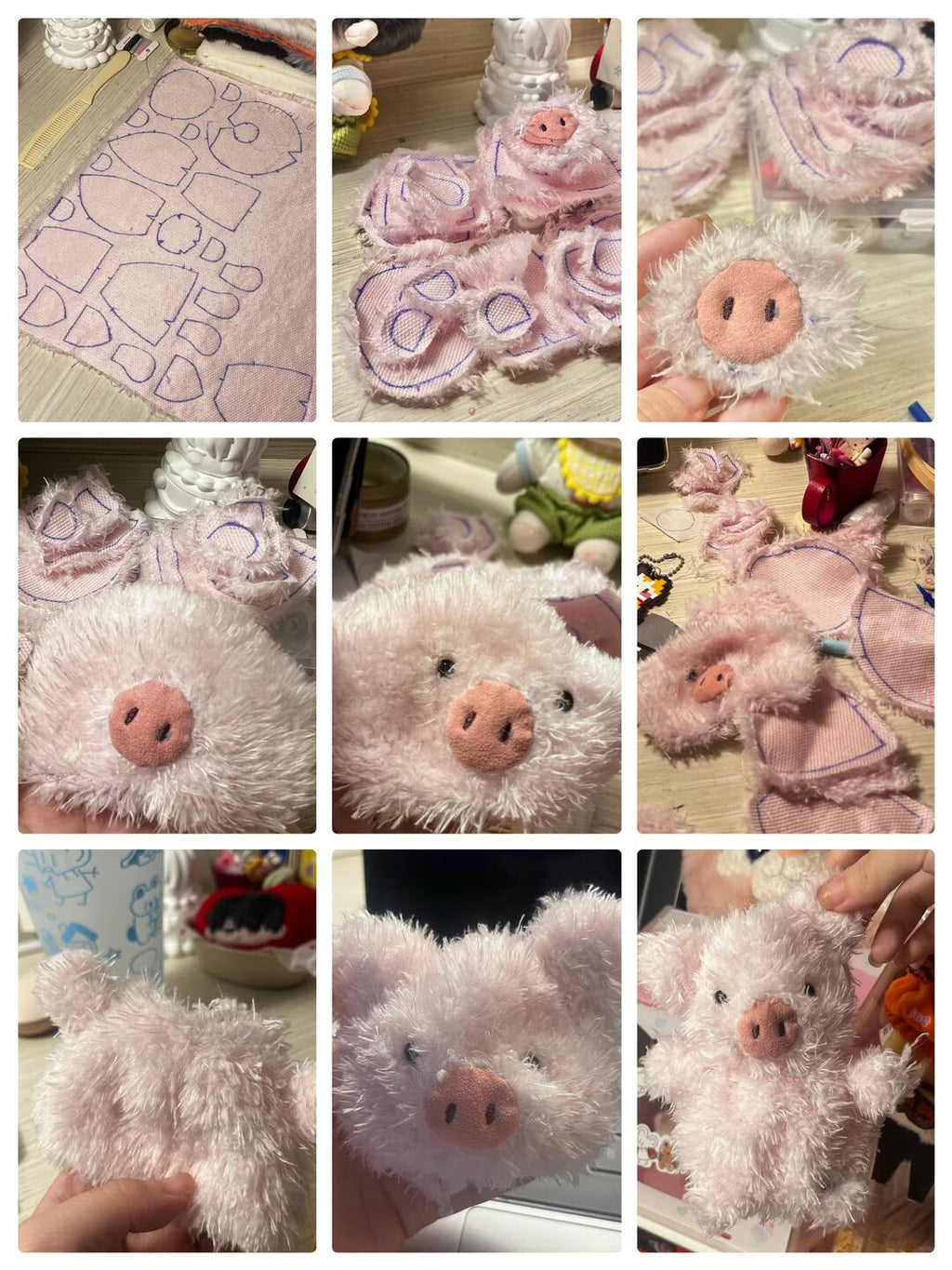 Pig Sewing Pattern PDF Jellycat Style Barnabus Pig Plushie Chubby Kawaii Stuffed Animal Sewing Pattern Instant Download