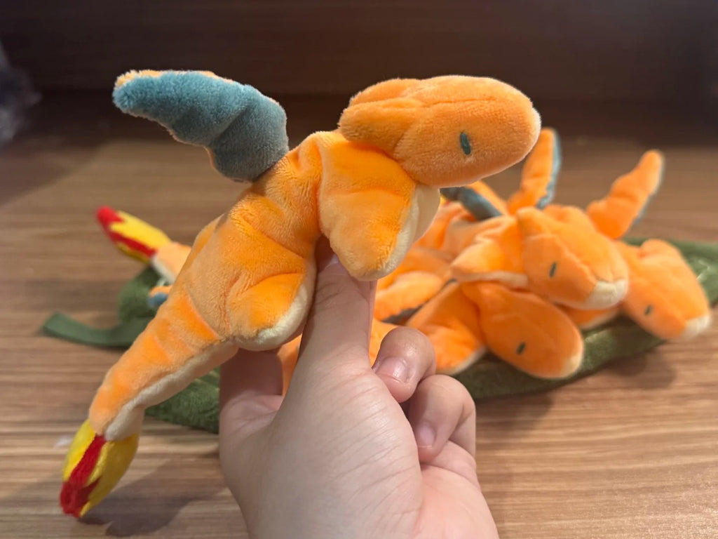 Handmade Charizard Plush Toy, Cute Mini Dragon Pocket Buddy, Soft Pokémon Inspired Gift (Physical product)
