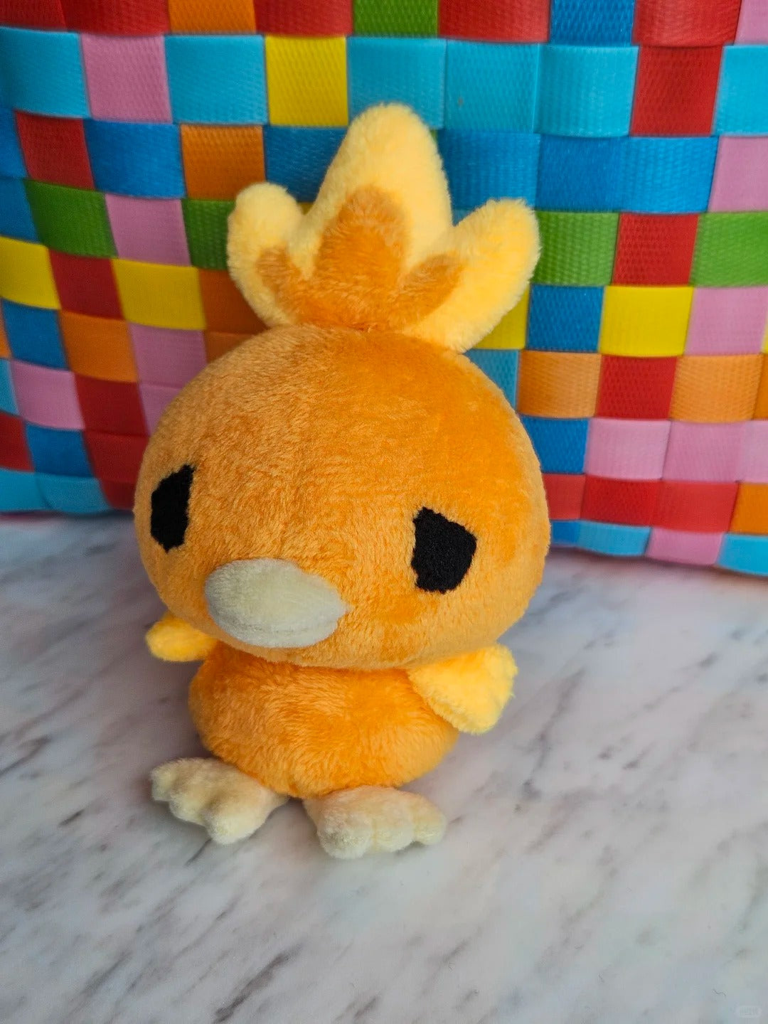 Torchic plush sewing pattern 4 – handmade Pokémon plushie DIY project