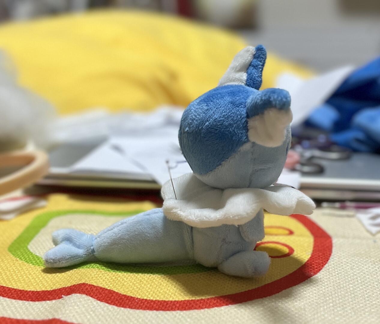 Vaporeon Sewing Pattern PDF, Pokemon Plushie Pattern, Eeveelution Plushie Bag Charm DIY, Kawaii Pokemon Softie, Vaporeon Keychain Pattern, Anime Plush Gift, Cute Things to Sew, Instant Download