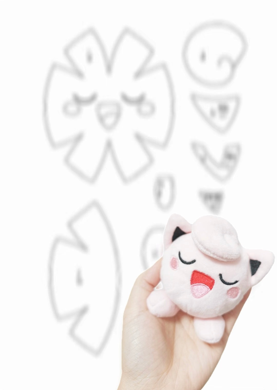 Jigglypuff Plush Sewing Pattern PDF Pokemon Plushie DIY Tutorial Kawaii Plush Pattern Beginner Friendly Plush Pattern Cute things to sew