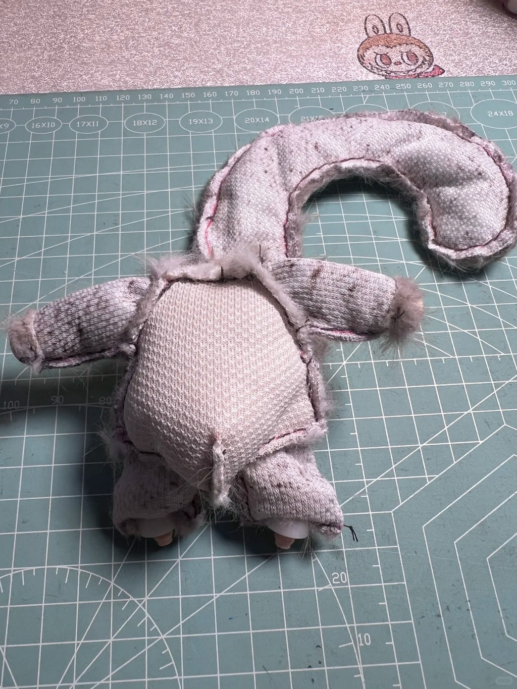 Cat Labubu Sewing Pattern PDF + Video Tutorial – DIY Cute Monster Plush Toy Pattern