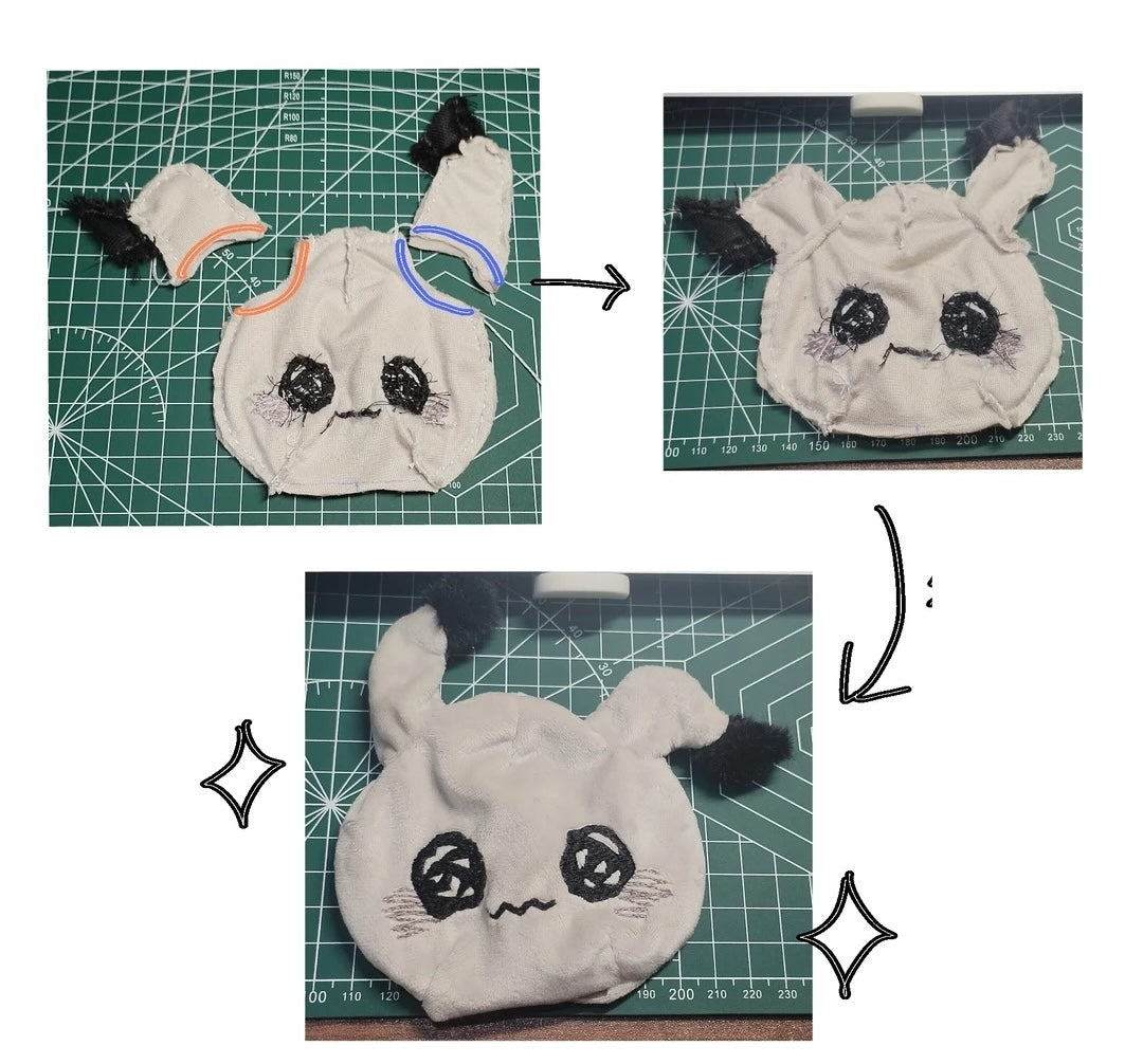 Mimikyu Sewing Pattern PDF Pokemon Plush Kawaii Bag Charm Softie Pokemon Fan Gift  Instant Download