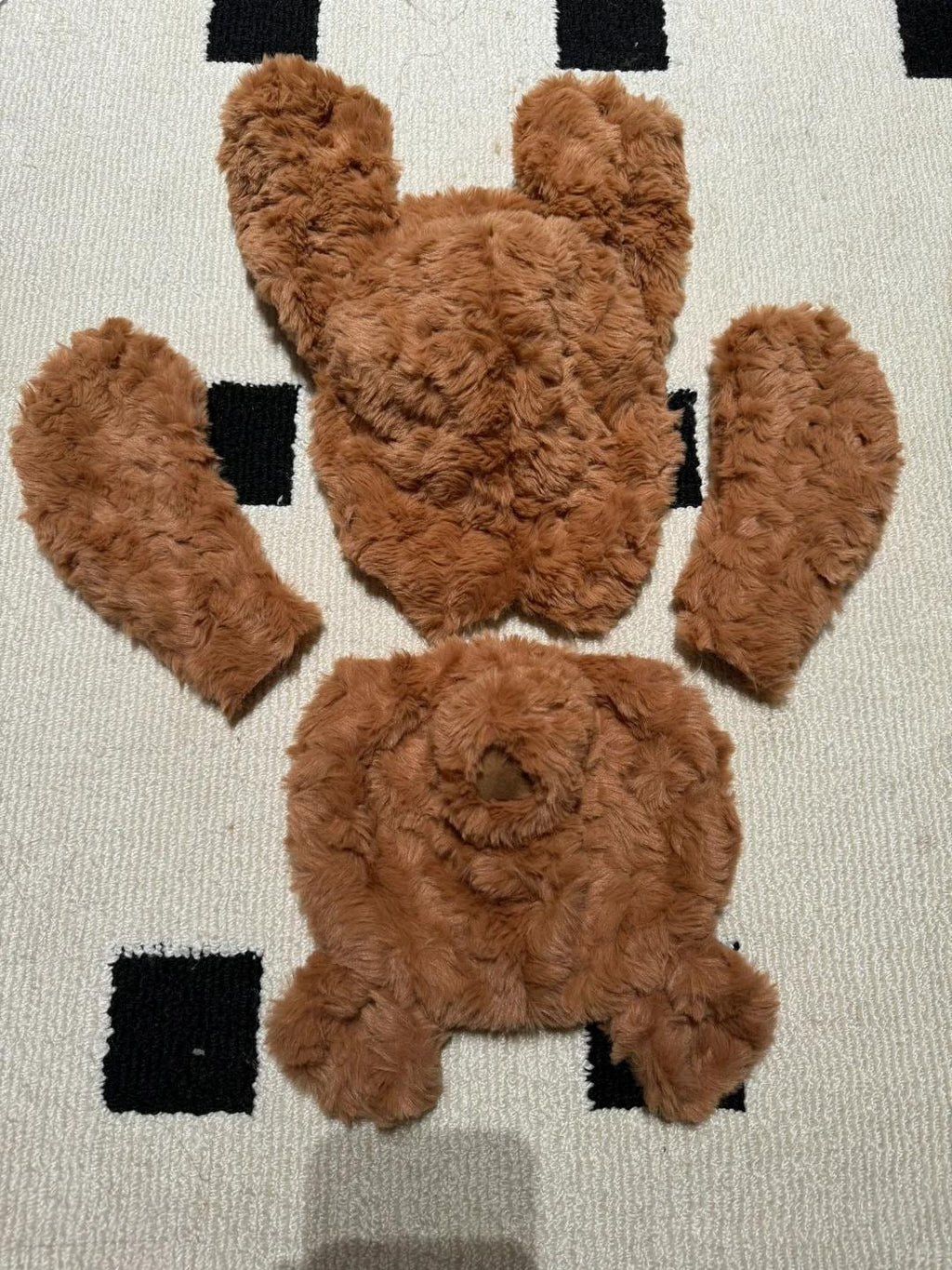 Brown teddy bear Pattern, DIY Process, Photo tutorialr
