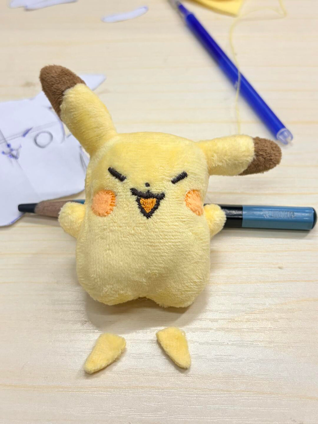 Easy Pikachu Sewing Pattern PDF Kawaii Pokemon Plush DIY Chibi Blob Pikachu Softie Beginner Friendly Pokemon Gift Plush Instant Download