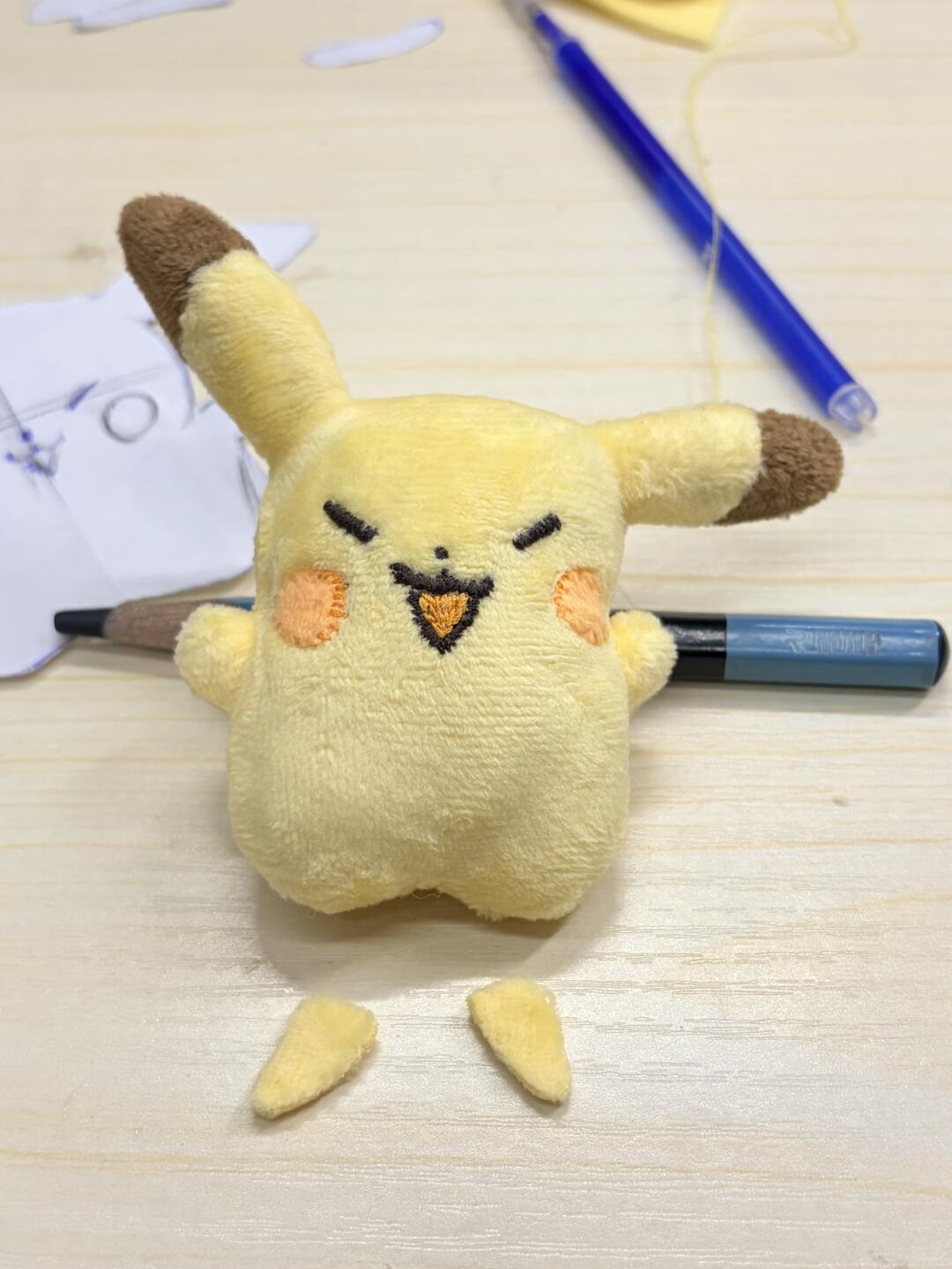 Easy Pikachu Sewing Pattern PDF Kawaii Pokemon Plush DIY Chibi Blob Pikachu Softie Beginner Friendly Pokemon Gift Plush Instant Download