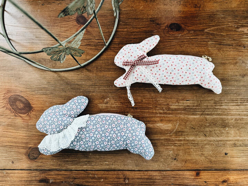 Cat and Bunny Makeup Bag Sewing Pattern | Pencil Case Pouch Sewing Pattern