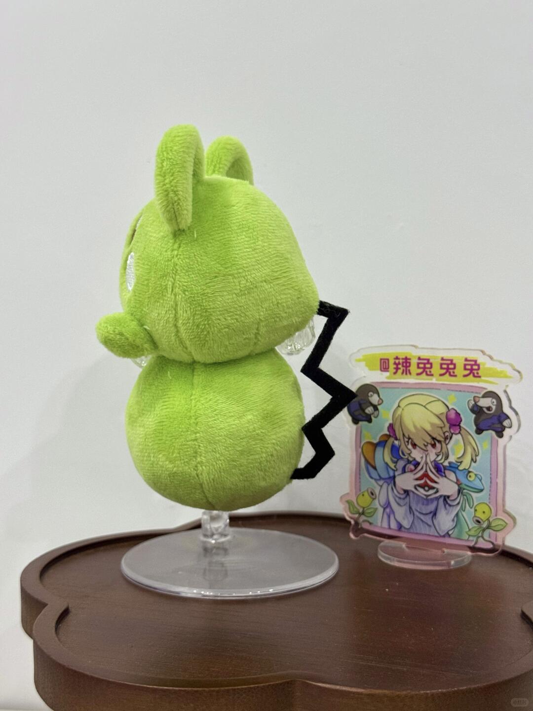 Marill plush sewing project displayed with soft fabric, embroidered cheeks and oversized ears
