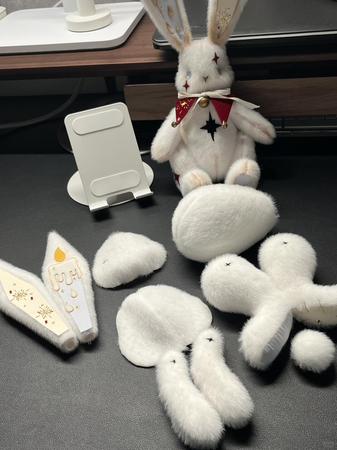 Denim Bunny Sewing Pattern PDF | Creepy Cute Rabbit Bag Charm Tutorial