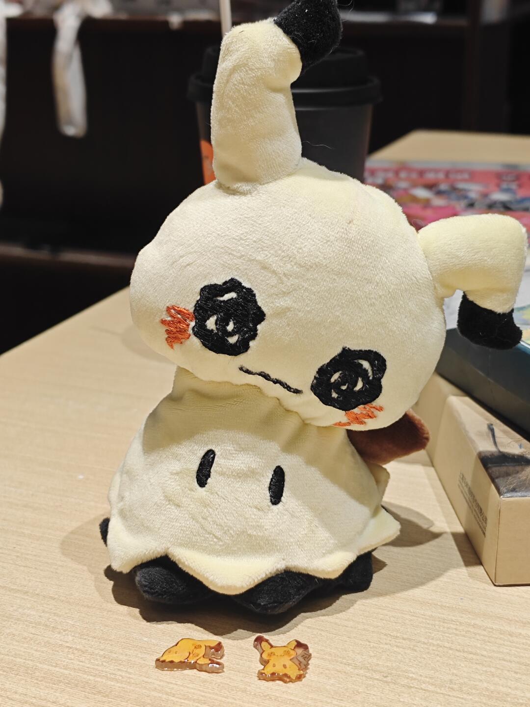 Handmade Mimikyu Plush, Cute Pokemon Plushie, Ghost Pokemon Stuffed Animal, Kawaii Plush Toy Gift for Pokemon Fans