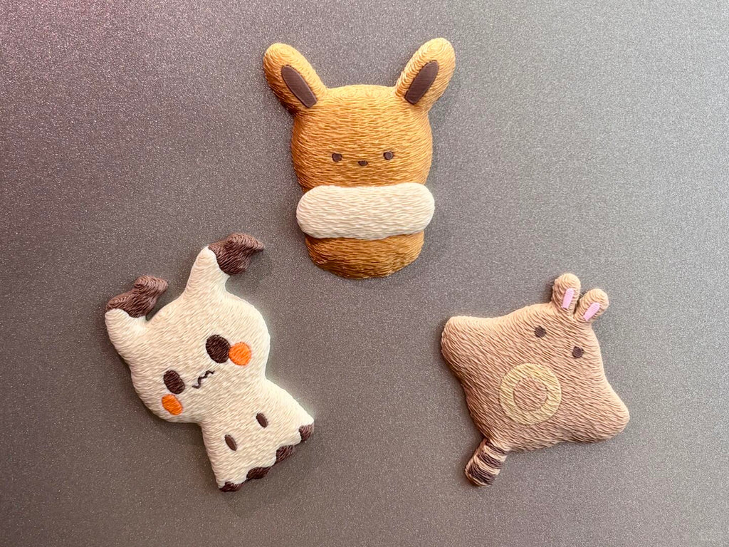 Pokémon Hair Clip STL Files | Kawaii 3D Print | Pikachu Mimikyu Raichu Mantine | Digital Download