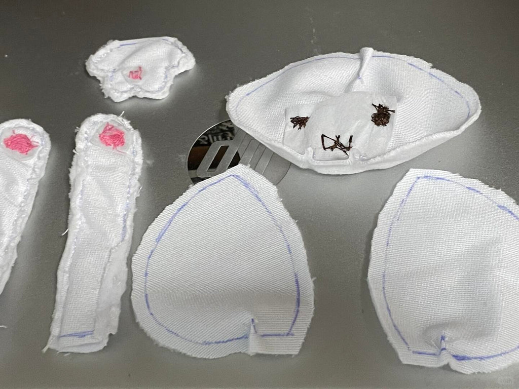 Laundry Rabbit Sewing Pattern PDF – Y2K Coreland-Style Kawaii Plushie Keychain