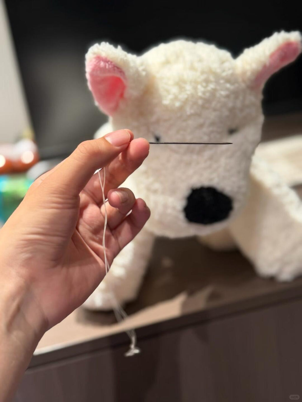 Cute handmade Scottie dog plush for a DIY dog sewing project