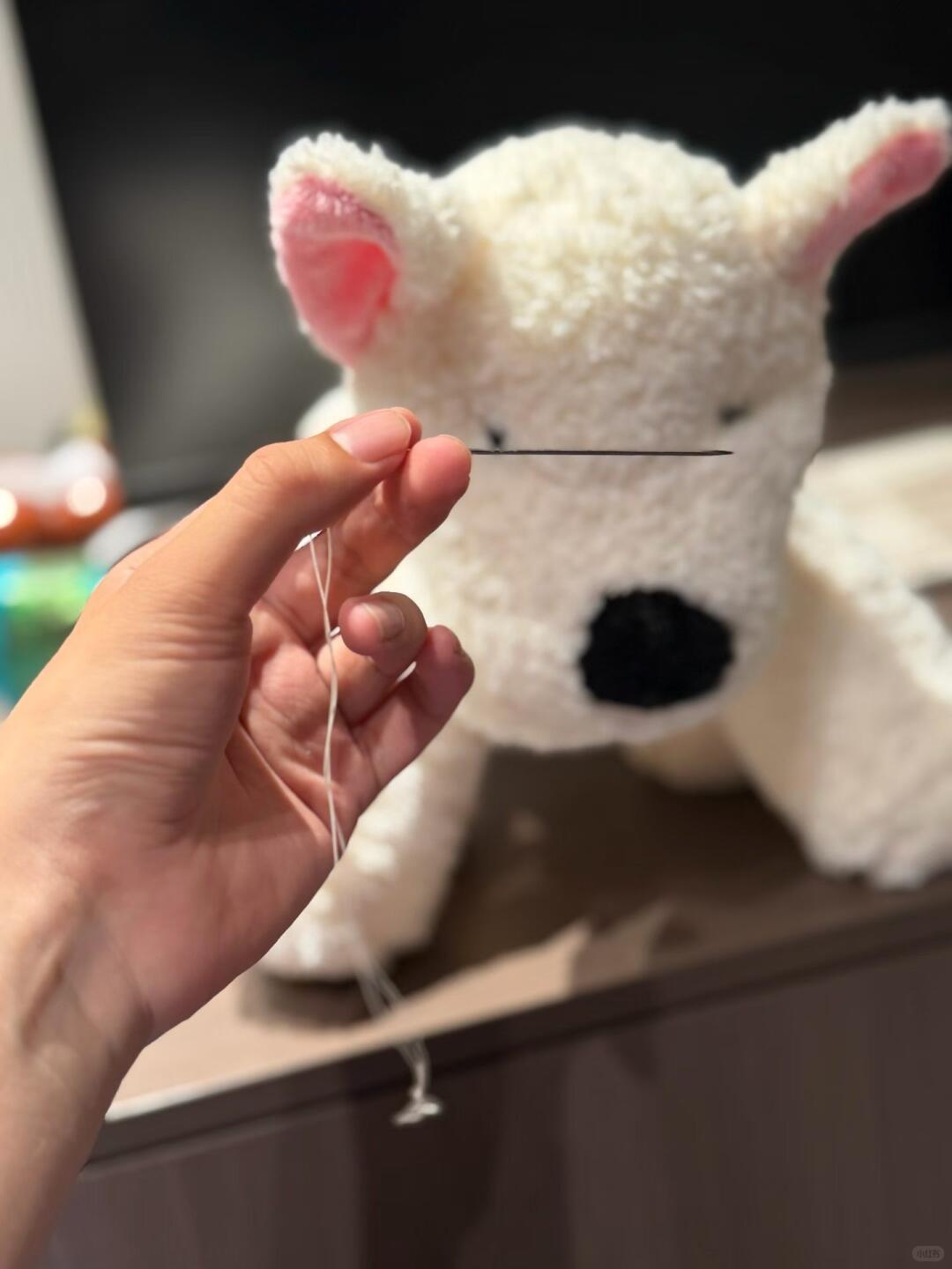 Cute handmade Scottie dog plush for a DIY dog sewing project
