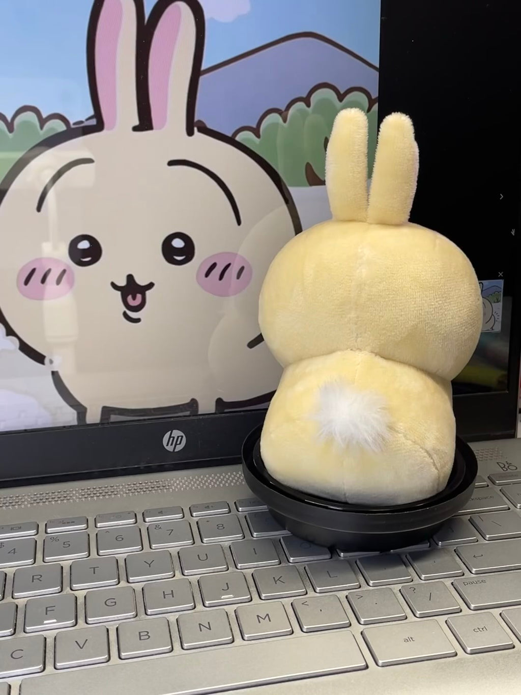 Chiikawa Usagi bunny plush sewing pattern finished plush back view with tail