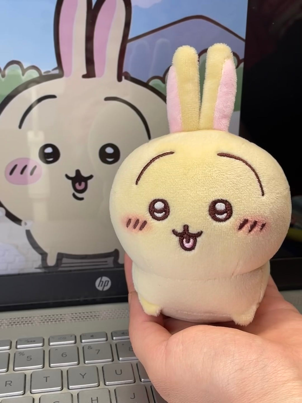 Chiikawa Usagi bunny plush sewing pattern finished plush front view