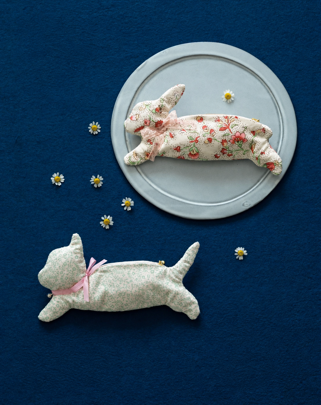 Cat and Bunny Makeup Bag Sewing Pattern | Pencil Case Pouch Sewing Pattern