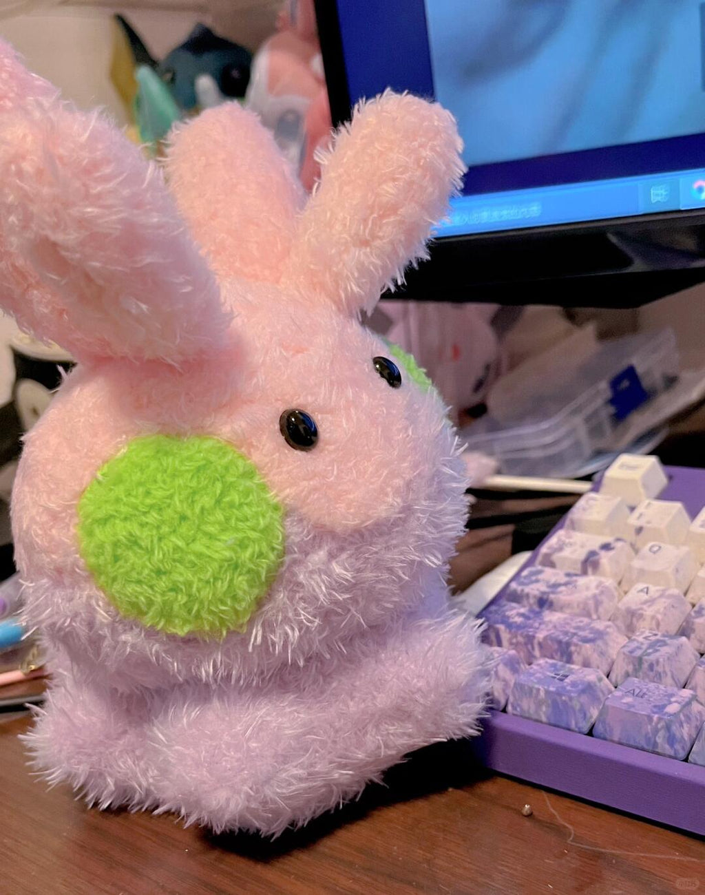 Fluffy Goomy plush sewing pattern finished project