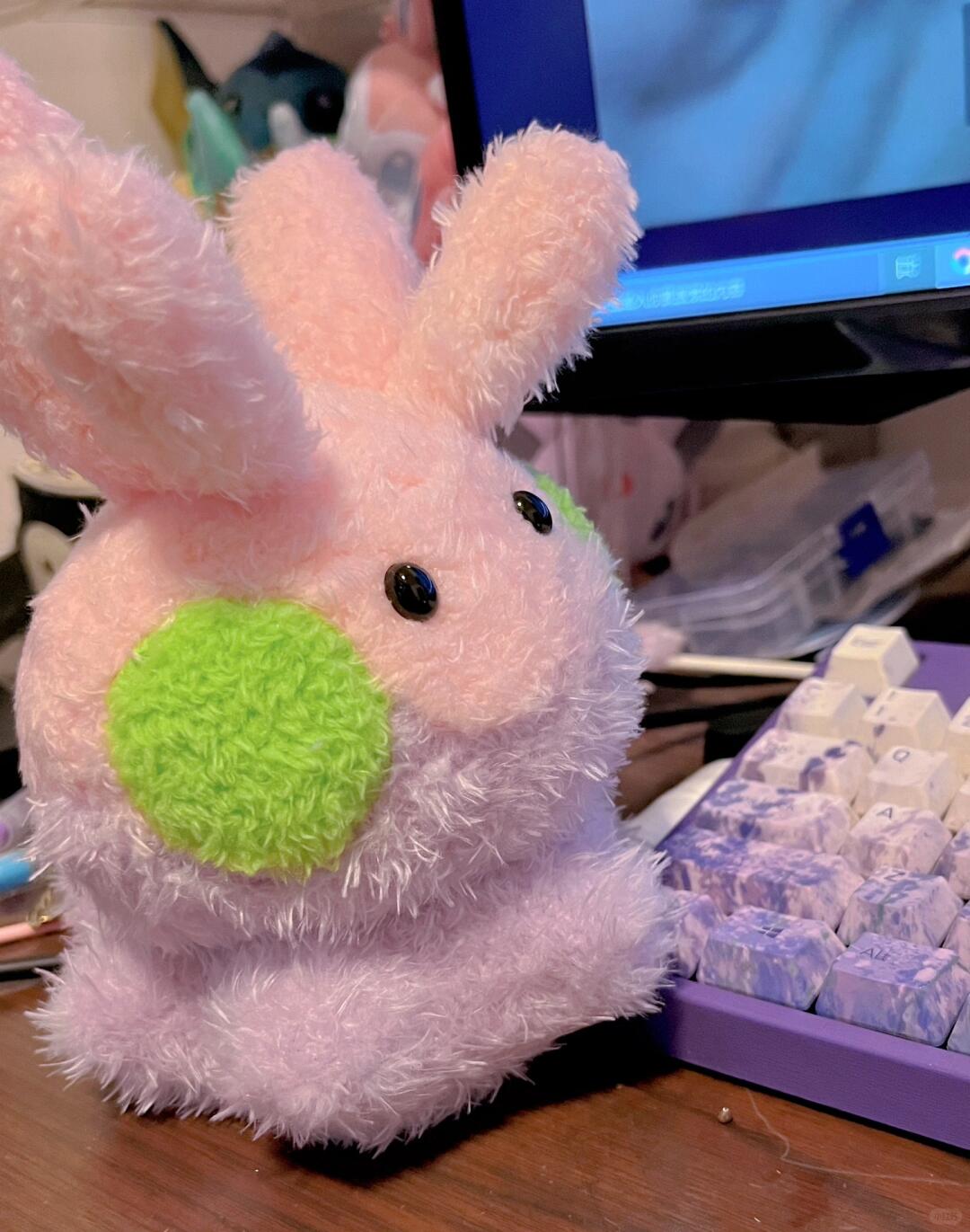 Fluffy Goomy plush sewing pattern finished project