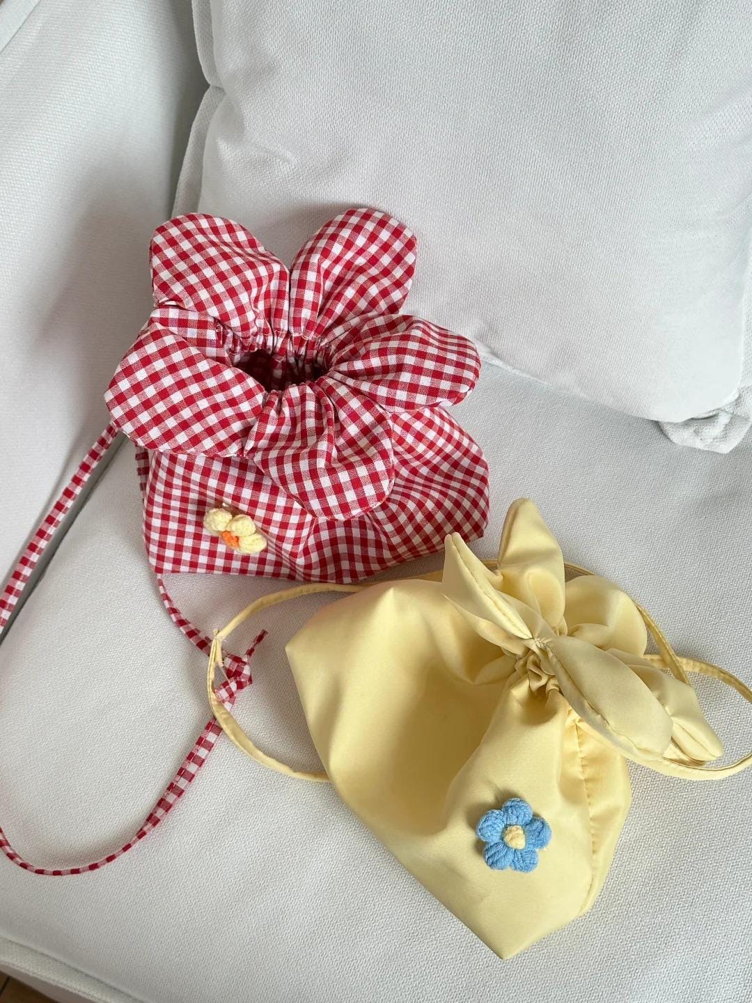 Flower Drawstring Bag Sewing Pattern, Petal Purse Pattern, Unique Crossbody Bag Pattern, Floral Shoulder Bag PDF, DIY Bag Pattern, Tutorial