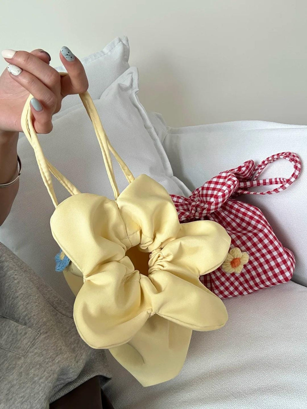 Flower Drawstring Bag Sewing Pattern, Petal Purse Pattern, Unique Crossbody Bag Pattern, Floral Shoulder Bag PDF, DIY Bag Pattern, Tutorial