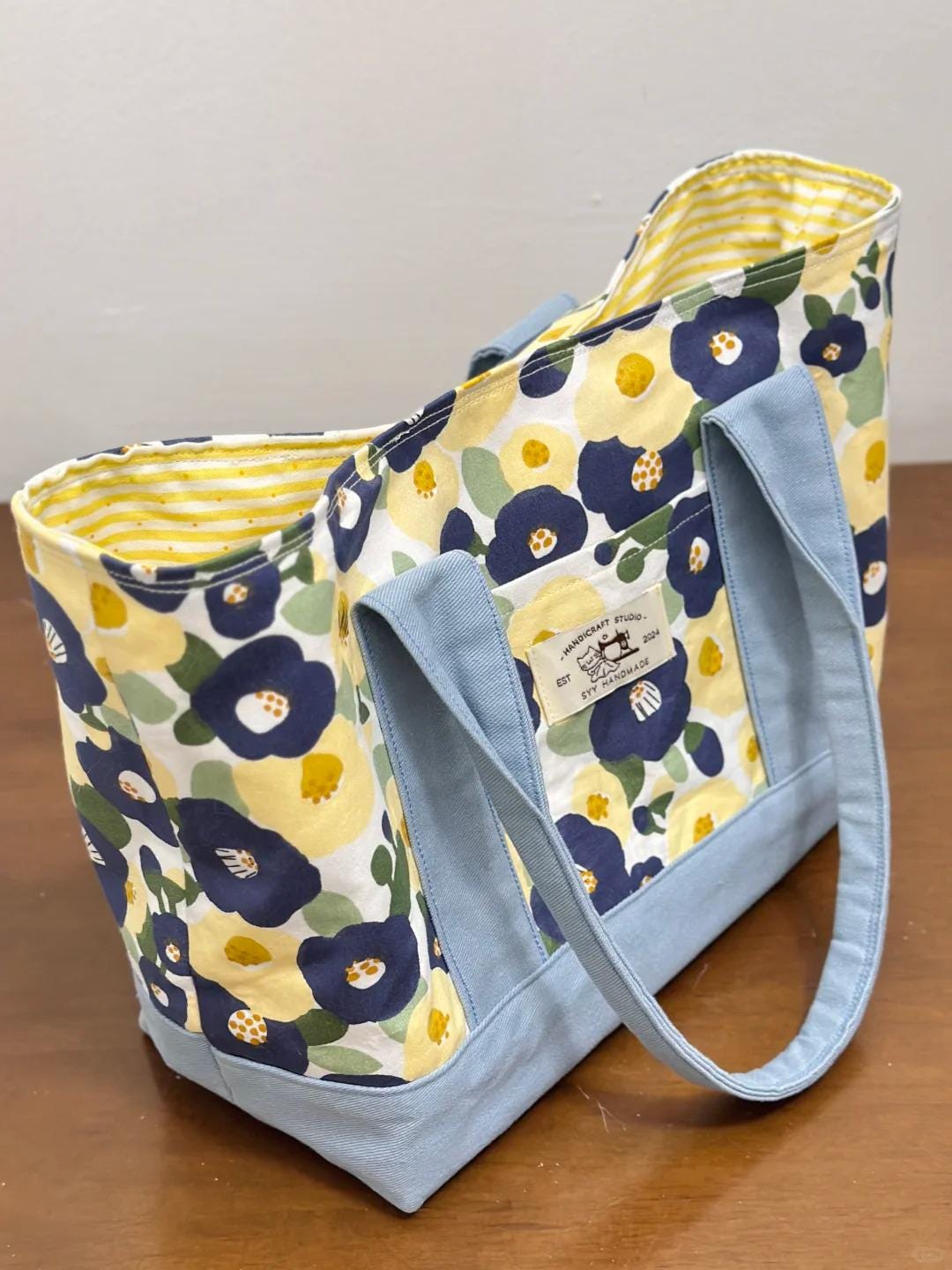 Large Canvas Beach Boat Tote Bag Sewing Pattern Easy Beach Bag Pattern with Step by Step Video Tutorial Grocery Bag Sewing Pattern PDF