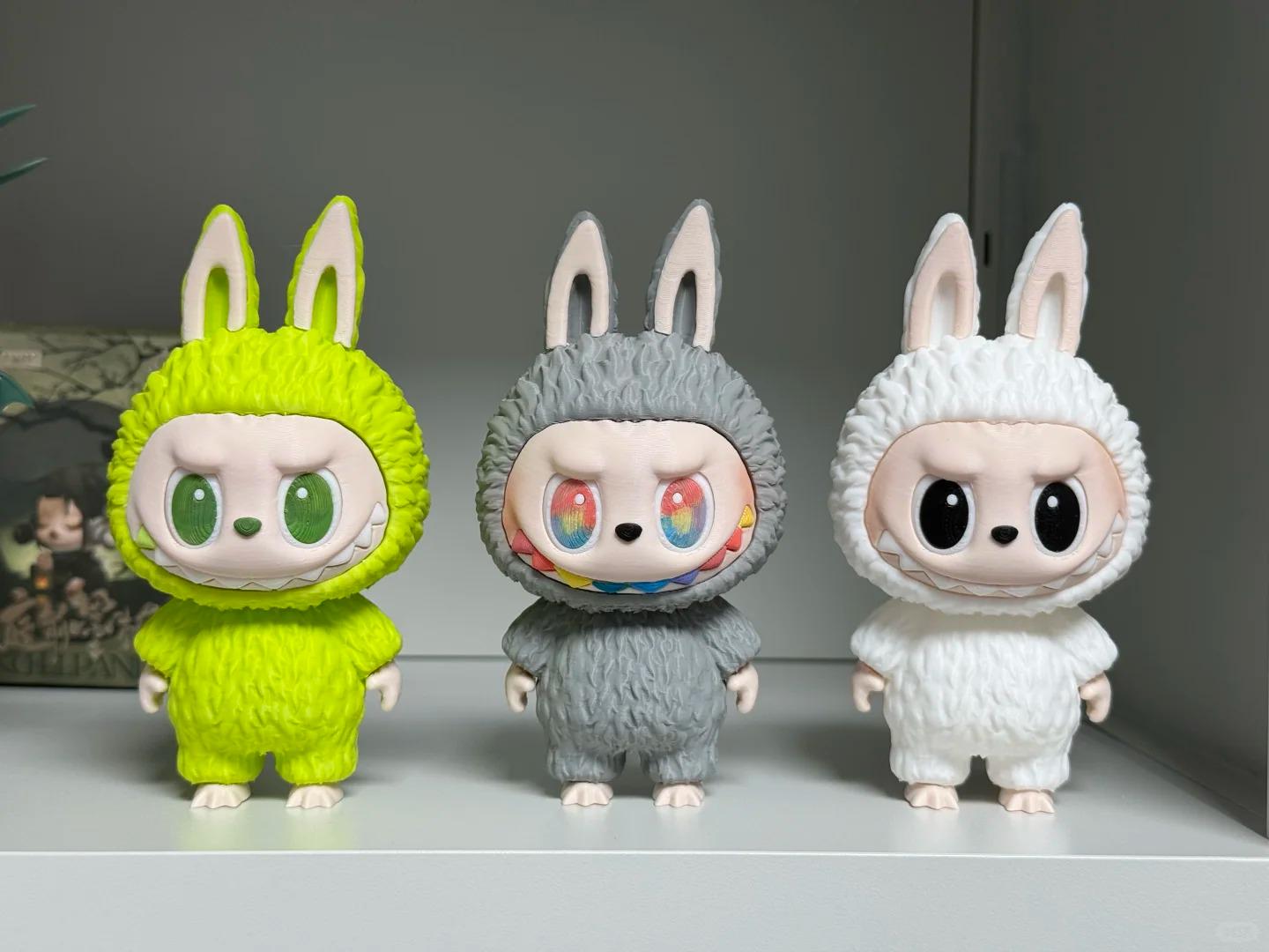 Standing Labubu 3D Model STL File, Labubu Bagcharm Keychain STL OBJ