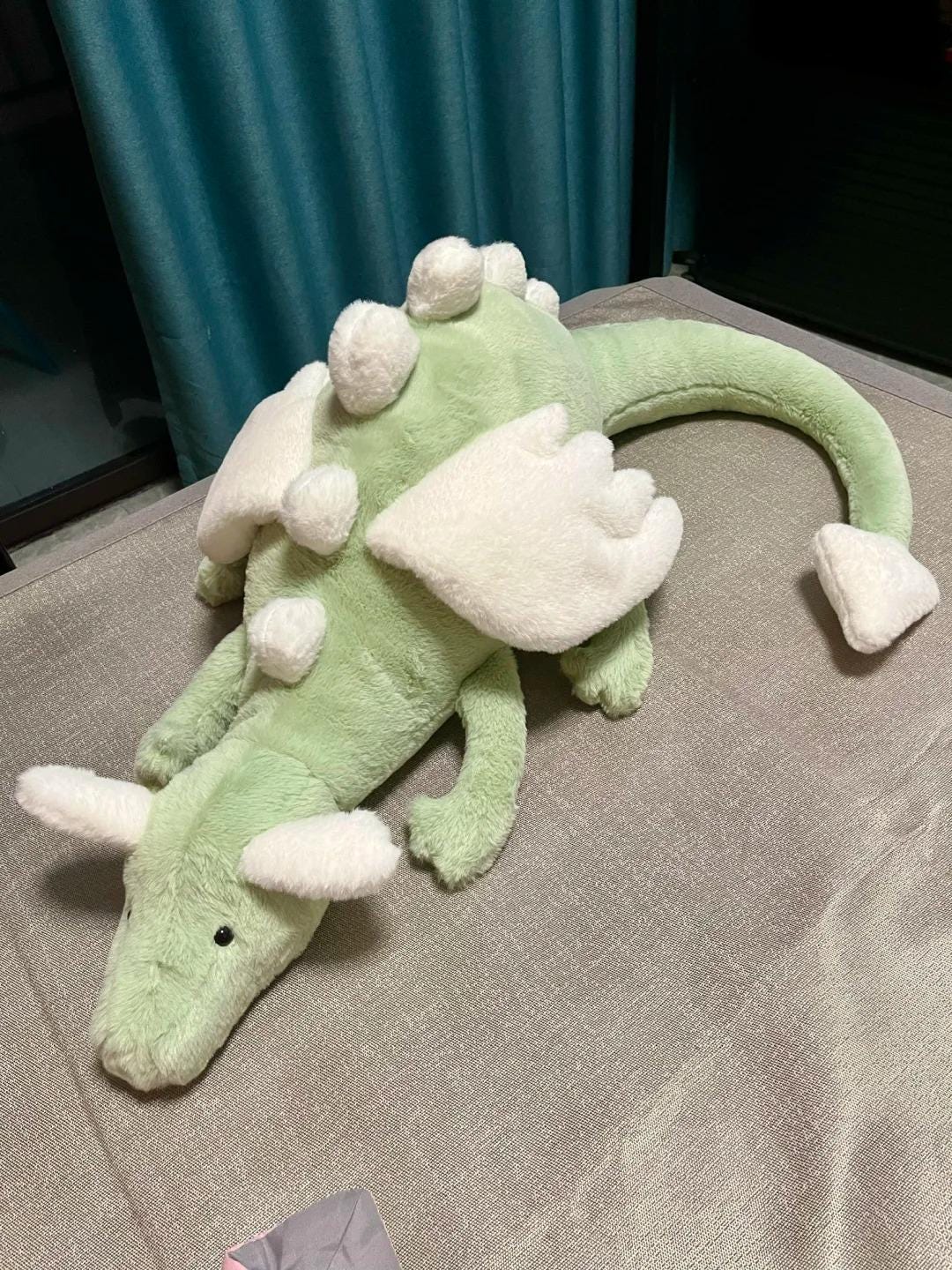 Stuffed Dragon PDF Sewing Pattern Sky Dragon Sewing Patterns Stuffed Toys Softies Baby Dragon Plushie Pattern DIY