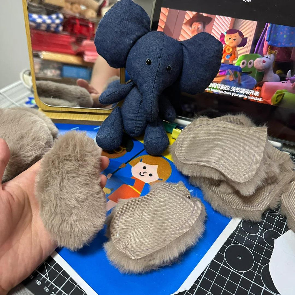 Stuffed Elephant Sewing Pattern PDF – DIY Plush Elephant Soft Toy Pattern with Video Tutorial