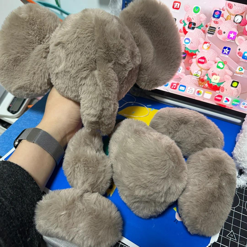 Stuffed Elephant Sewing Pattern PDF – DIY Plush Elephant Soft Toy Pattern with Video Tutorial