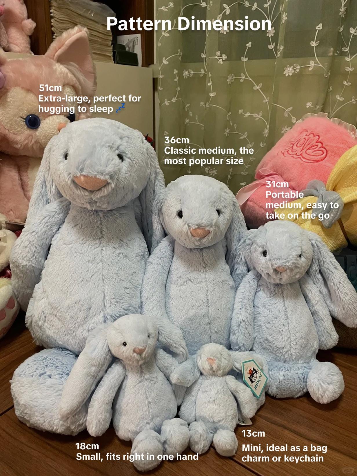 Jellycat-Style Bunny Sewing Pattern – PDF Soft Toy Rabbit Plushie Pattern