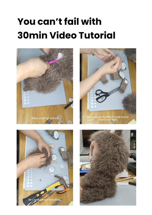 Labubu / Zimomo Sewing Pattern (38cm Plush) + Beginner Video Tutorial | DIY Large Plush Toy Pattern