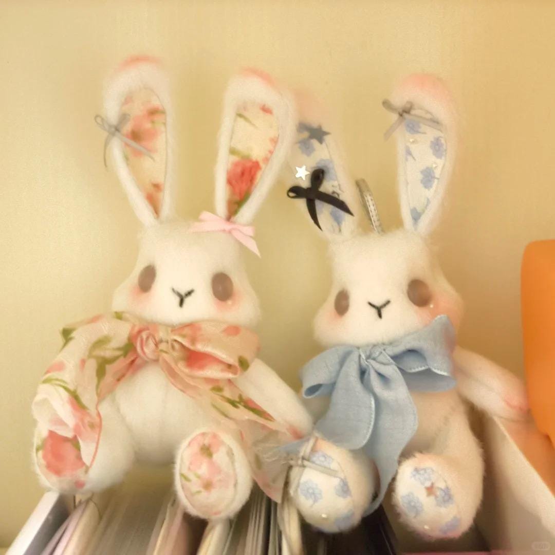 Spooky Bunny Sewing Pattern + 3h Video Tutorial, Stuffed Rabbit Sewing Patterns, Stuffed Bunny Soft Toy Pattern Bag Charm Halloween Gift