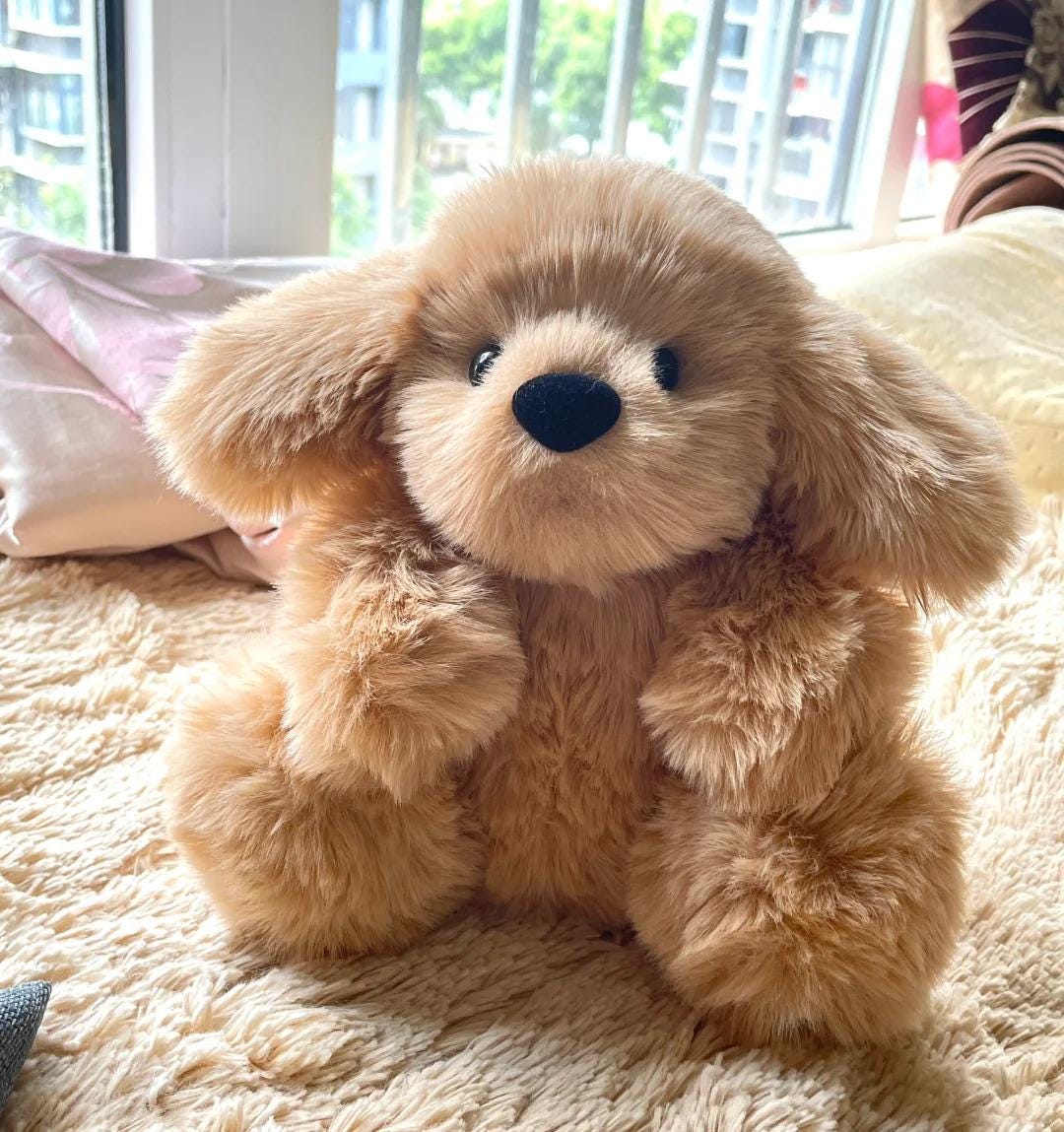 Stuffed Teddy Dog PDF Sewing Pattern with 2 hours Video Tutorial Dog Sewing Patterns Stuffed Toys Softies Baby Dog Plushie Pattern DIY PDF