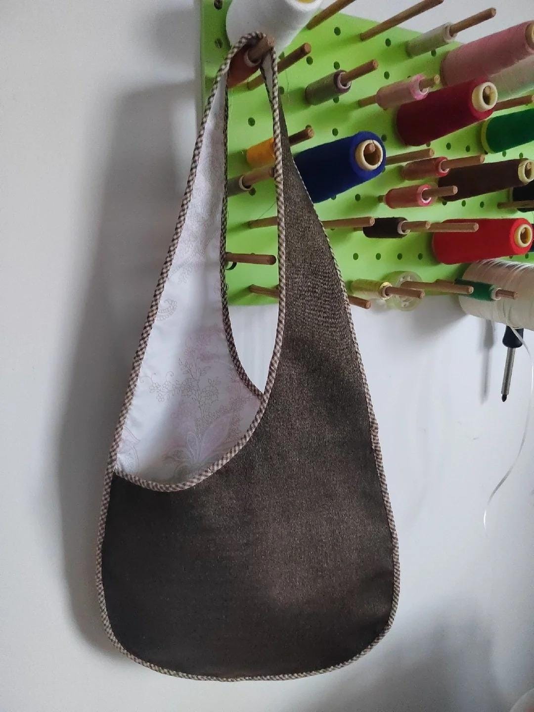 Easy Tote Bag Sewing Pattern, Unique Tote Bag Pattern, Cashin shoulder bag, Minimalism Shoulder Bag PDF, Cashin Carry Crescent Bag, Modern