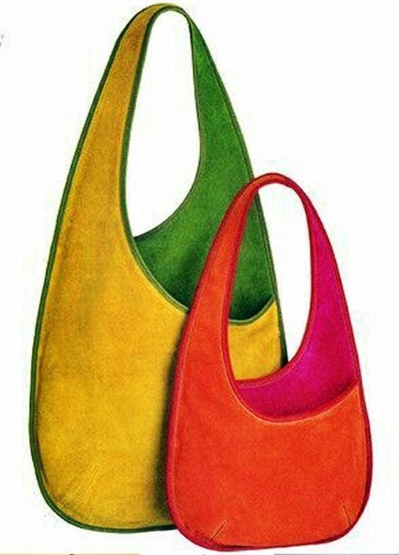 Easy Tote Bag Sewing Pattern, Unique Tote Bag Pattern, Cashin shoulder bag, Minimalism Shoulder Bag PDF, Cashin Carry Crescent Bag, Modern