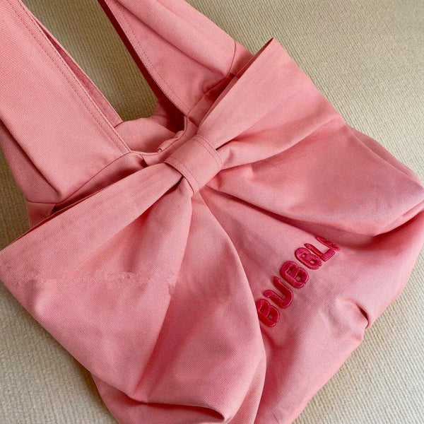 Bow Tie Tote Bag Sewing Pattern Easy Beach Bag Pattern with Step by Step Video Tutorial Grocery Hand Bag Sewing Pattern PDF