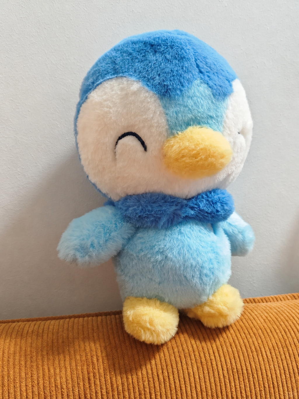 Finished handmade Piplup plush front view