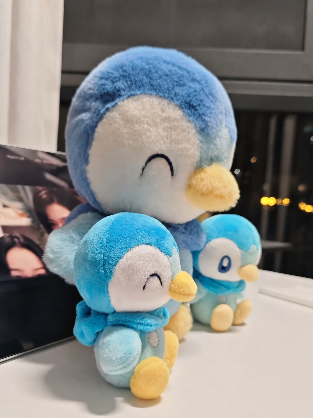 Handmade Piplup plush toys angled view